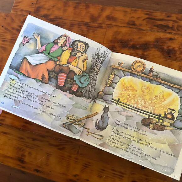 Vintage The Three Wishes Folktale Paperback Book - Picture 6 of 10